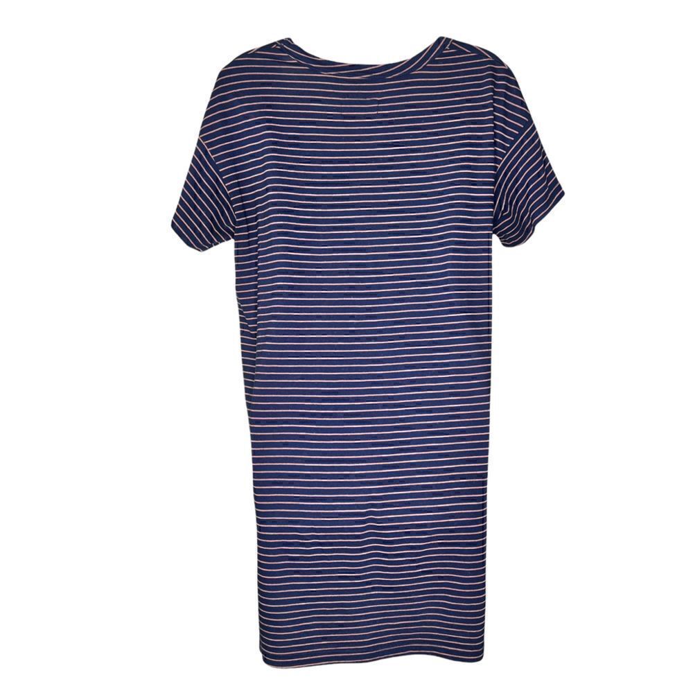 Current/Elliott The Slouchy Scoop Neck Dress Navy Sonic Stripe Size 1 NWOT - Picture 6 of 10